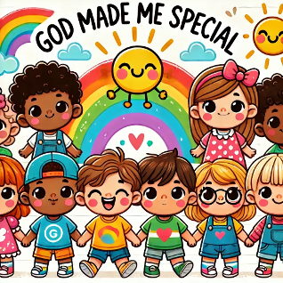 God Made Me Special- God's Wonderful Creation Sunday School  Lesson Plan For Toddlers. Bible Stories For Kids. Ministry For Children.