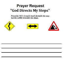 God Directs My Steps Prayer Request Printable