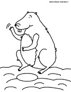 Happy Groundhog Day Coloring Pages