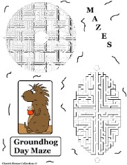 Groundhog Day Mazes For School