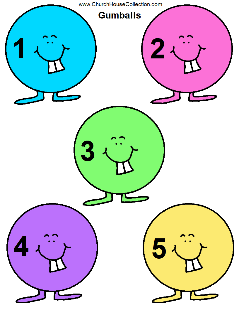 Gumball Template Printables Kindergarten