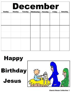 Happy Birthday Jesus Calendar