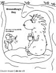 Groundhog day coloring pages