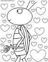 Happy Valentine's Day Coloring Pages Grasshopper With Hearts