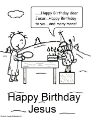 Happy Birthday Jesus Coloring Pages