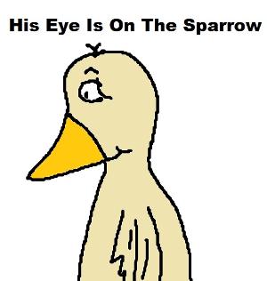His Eye Is On The Sparrow Clipart Picture