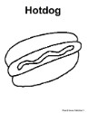 Hotdog coloring pages- Food coloring pages for kids