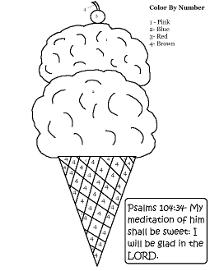 Ice Cream Cone Color By Number