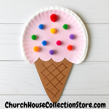 Summer Bible Ice Cream Paper Plate Craft