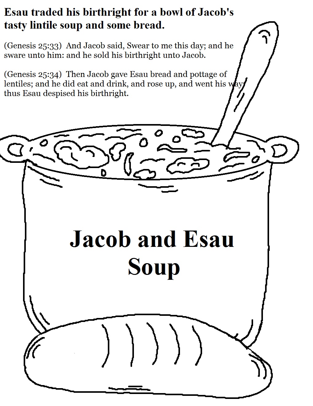 jacob and esau coloring pages