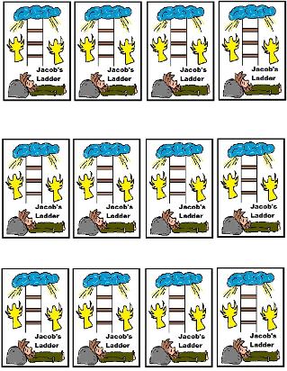 Jacob's Ladder Cupcake Template or Jacob's Ladder Stickers