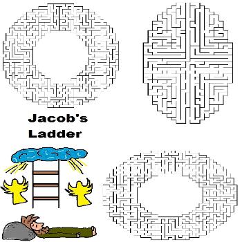Jacob's ladder sunday school maze activity page