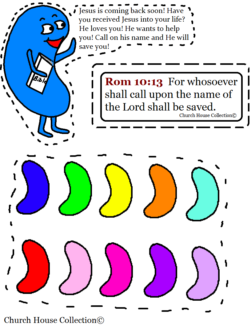 Download Jelly Bean With Bible Cutout Page