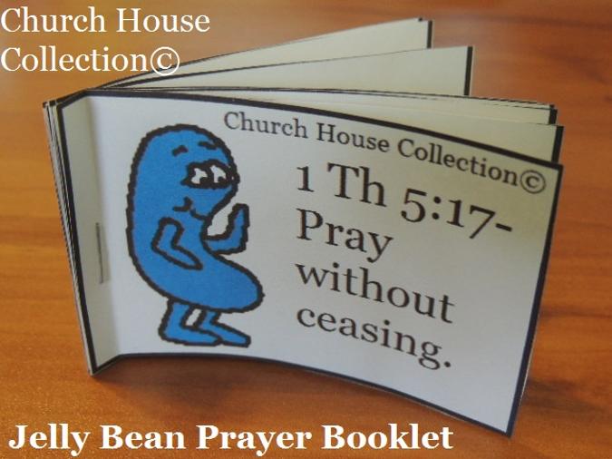 Jelly Bean Prayer Booklet Cutout For Kids for Easter. By Church House Collection©