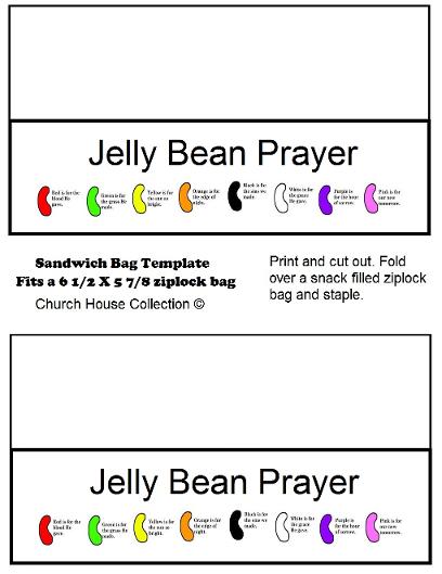 Jelly Bean Prayer Ziplock Bag Template | Jelly Bean Prayer Sunday School Lessons, Jelly Bean Prayer Sunday School Crafts, Jelly Bean Prayer Worksheets, Jelly Bean Prayer Coloring Pages, Jelly Bean Prayer Snack Ideas 