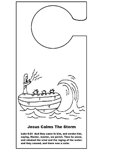 Jesus Calms The Storm Doorknob Hanger Craft