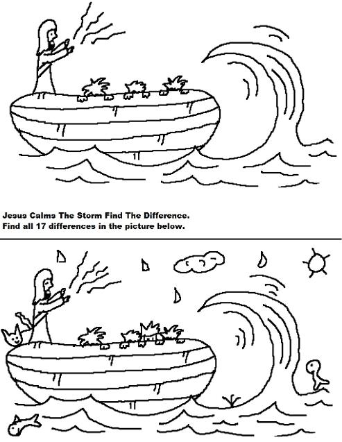 Jesus Calms The Storm  Find The Difference