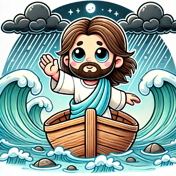 Jesus Calms The Storm - Trusting God When We're Scared Sunday School Lesson Plan For Toddlers. Bible Stories For Kids. Ministry For Children.
