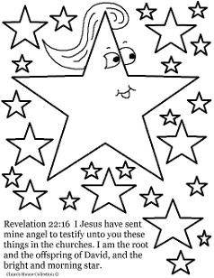 Jesus Is The Bright And Morning Star Coloring page