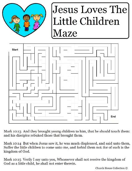 Jesus Loves the little children maze