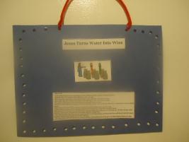 Jesus Turns Water Into Wine Craft Wall Hanging