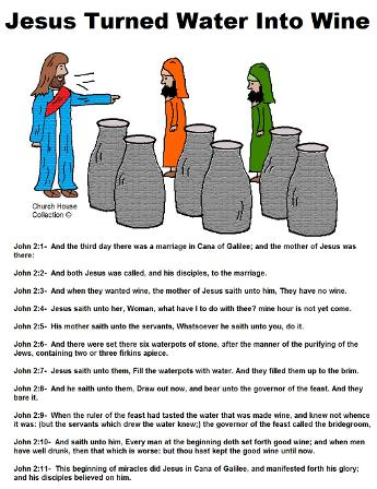 Jesus Turns Water Into Wine Sunday School Lesson