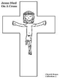Jesus Died on the cross coloring page