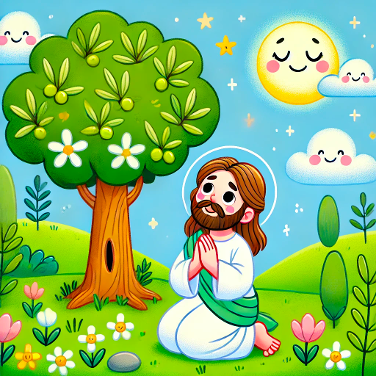 Jesus Prays In The Garden Toddler Sunday School Lesson Plan. Ministry for children. Bible Stories For Toddlers.