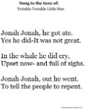 Jonah and the whale songs