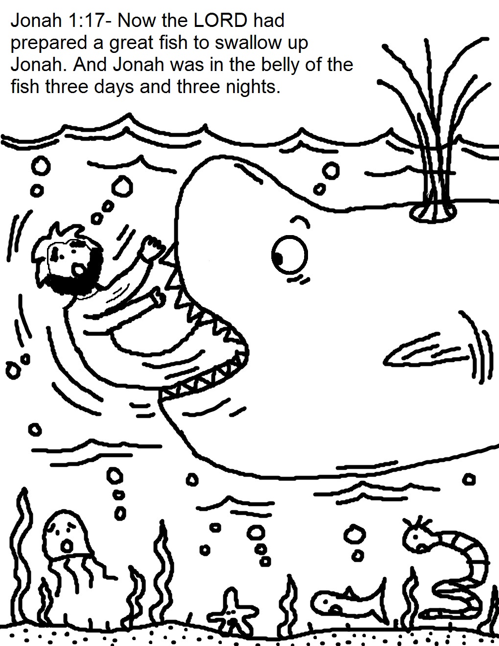 bible coloring pages jonah