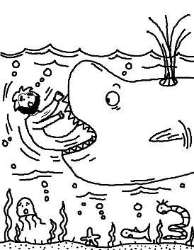 Jonah and the Whale Coloring Pages