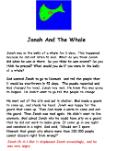 Jonah and The Whale  Sunday School Lesson 