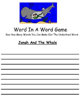 Jonah and The whale sunday school lesson