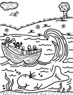 Jonah and the Whale Coloring Pages