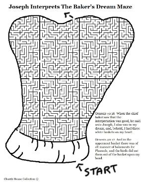 Joseph Interprets The Baker's Dreams Maze- Baker Hat Maze