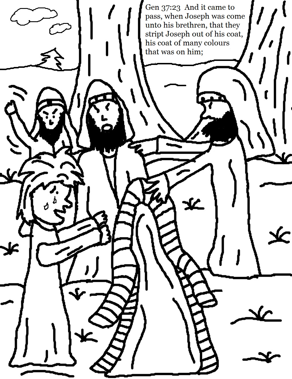 Josephs Coat Many Colors Coloring Pages