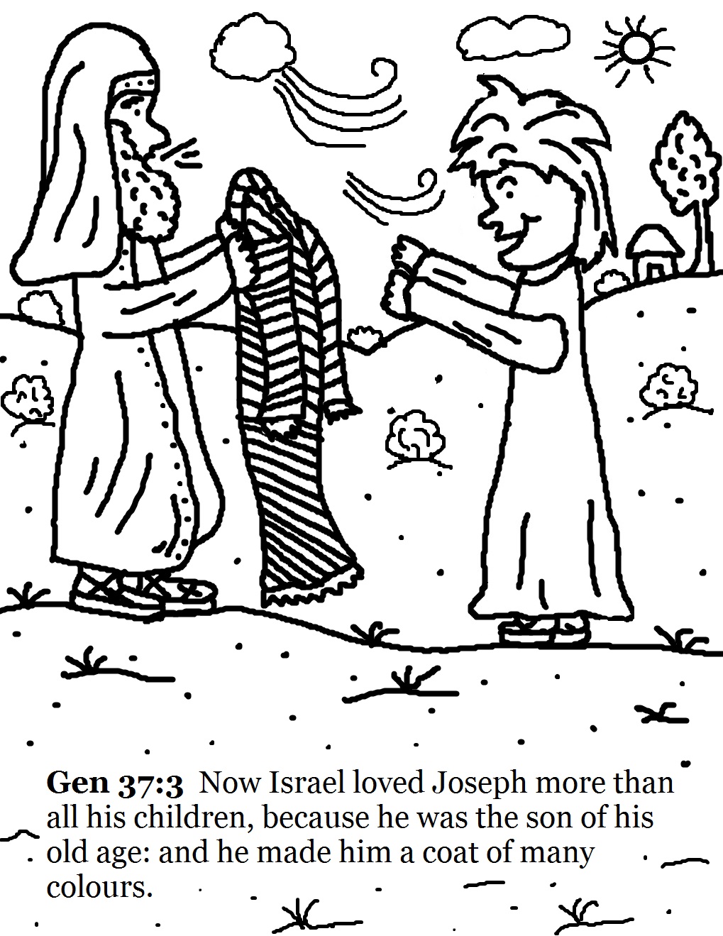Download Josephs Coat of many colors Coloring Pages
