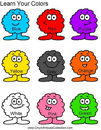 Learn Your Colors Worksheet For Kids. Free printable for preschool or headstart kids.