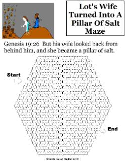 Lot's Wife Turned into a pillar of salt maze