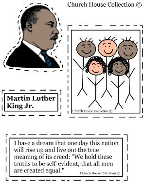 Martin Luther King Jr Crafts Cutout Activity