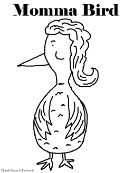 Momma Bird Coloring Page- Animal Coloring Pages