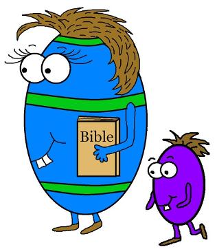 Easter Egg With Bible Clipart For Sunday school