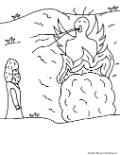 Moses And The Burning Bush Coloring Page