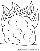 Moses and the burning bush coloring page