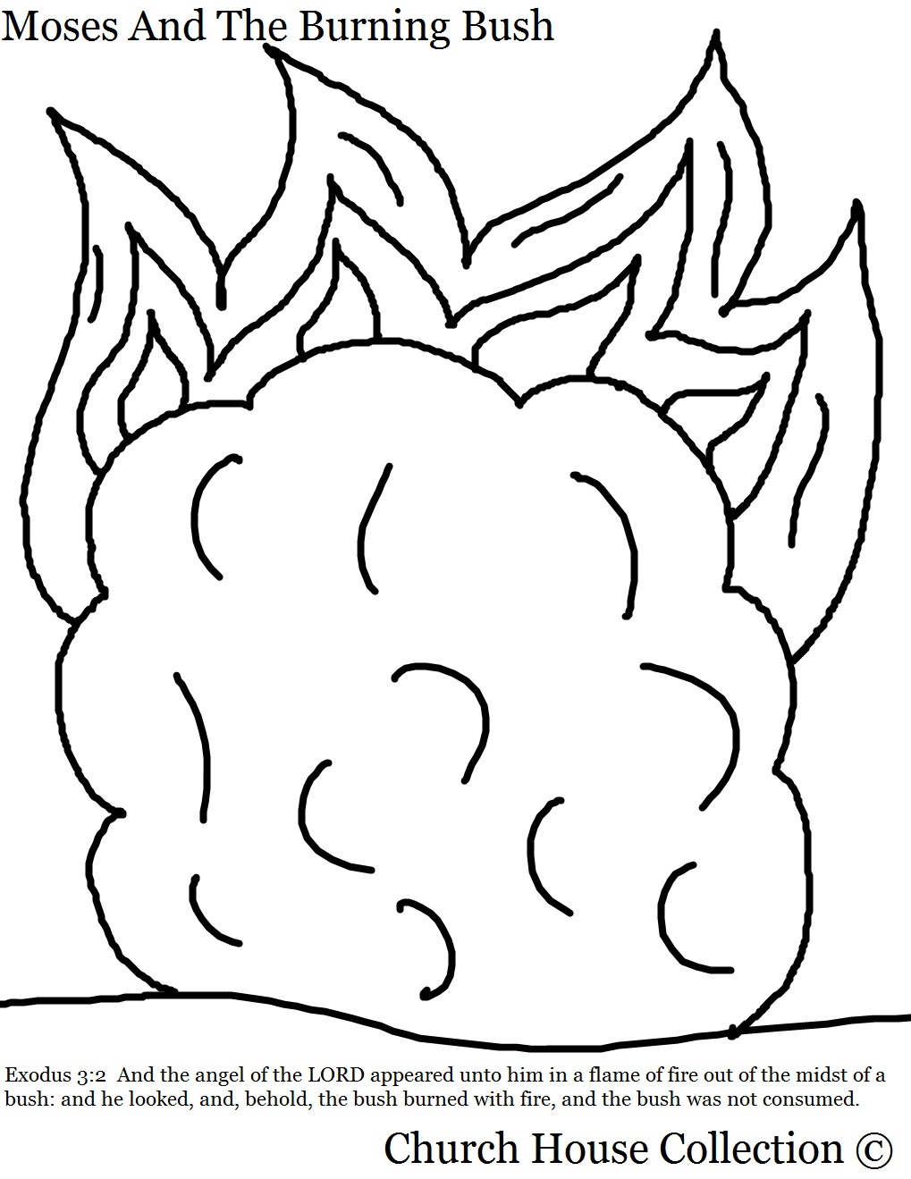 burning bush coloring pages