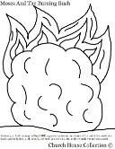 Moses and the burning bush coloring page