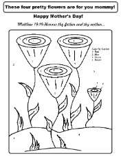 Mother's Day Coloring Page for Sunday School by Church House Collection©