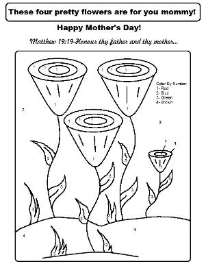 Mother's Day Coloring Pages For Sunday School