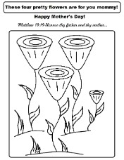 Mother's Day Coloring Page for Sunday School by Church House Collection©