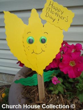 Mother's Day Flower Craft Plant Stake For Kids